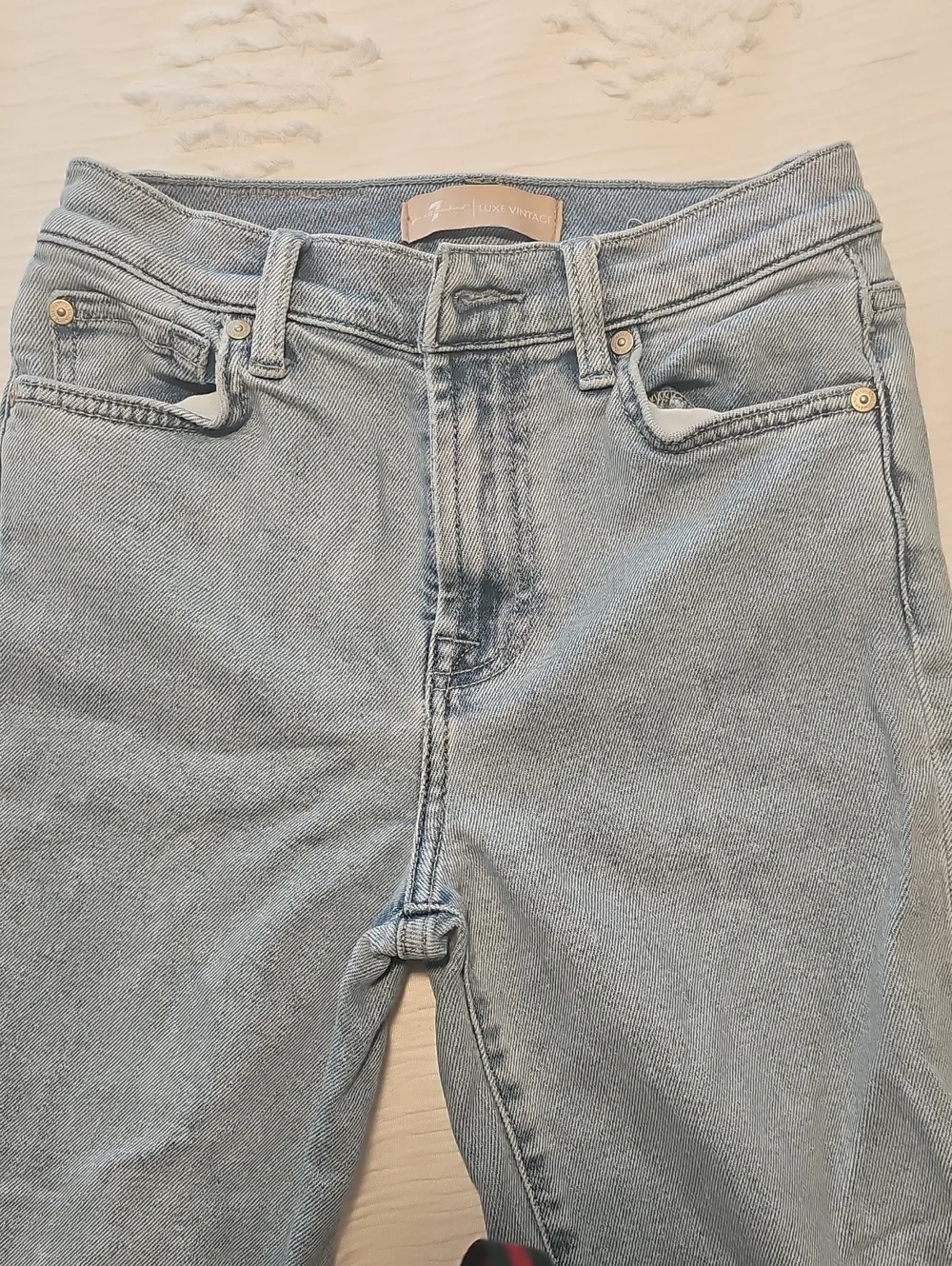 7 For All Mankind Light Blue High-Rise Jeans